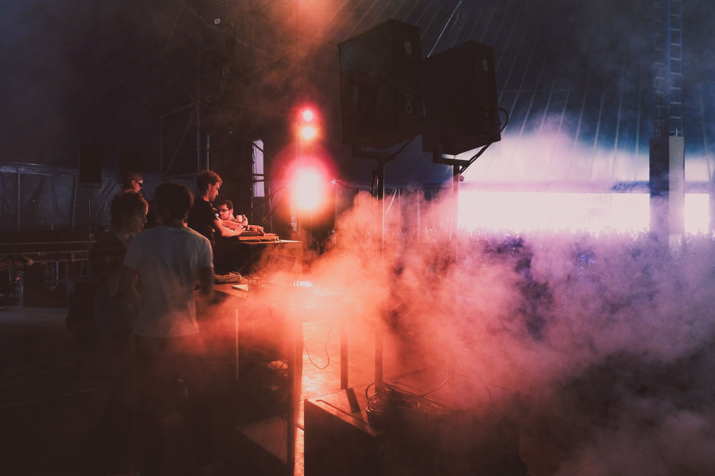 Backstage at a concert